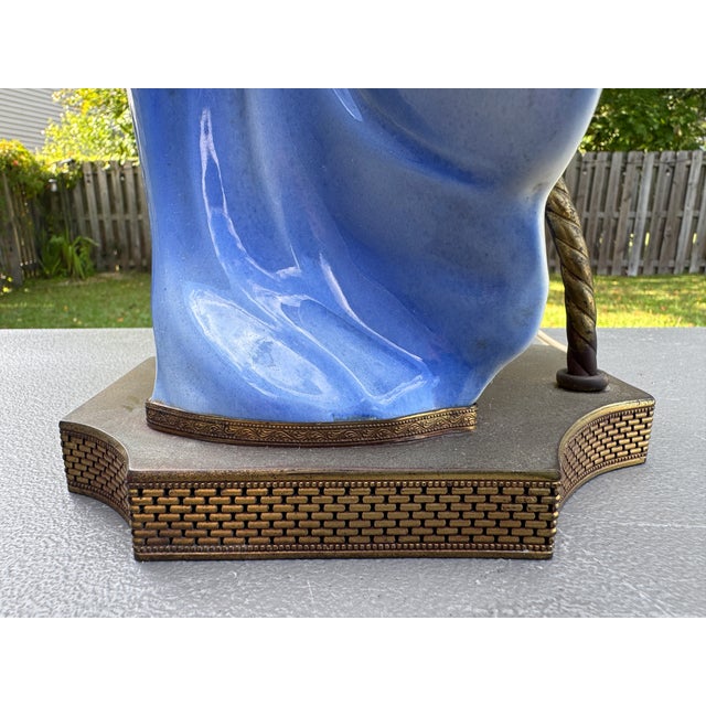 1930s Art Deco Porcelain Dancer Table Lamp German Flapper Attrib. Goldscheider For Sale - Image 13 of 18