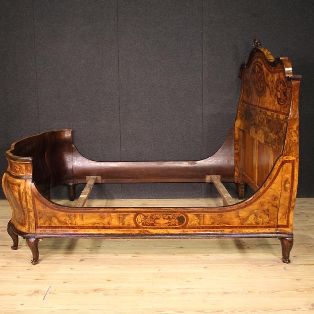 Vintage Lombard Double Bed, 1950 For Sale - Image 4 of 13