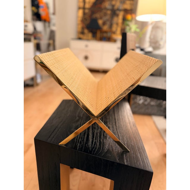2020s Aerin Collette Cane Magazine Rack, Brand New For Sale - Image 5 of 7
