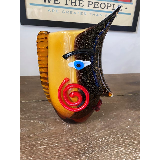 Murano Glass Fish Head Vase, 1980s For Sale - Image 6 of 18