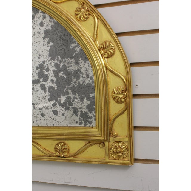 Pair Arch Top Gold Gilt Over Window or Door Mirrors For Sale In Philadelphia - Image 6 of 10