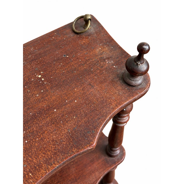 French Napoleon III Wall Shelf in Turned Wood, 1880 For Sale - Image 6 of 7