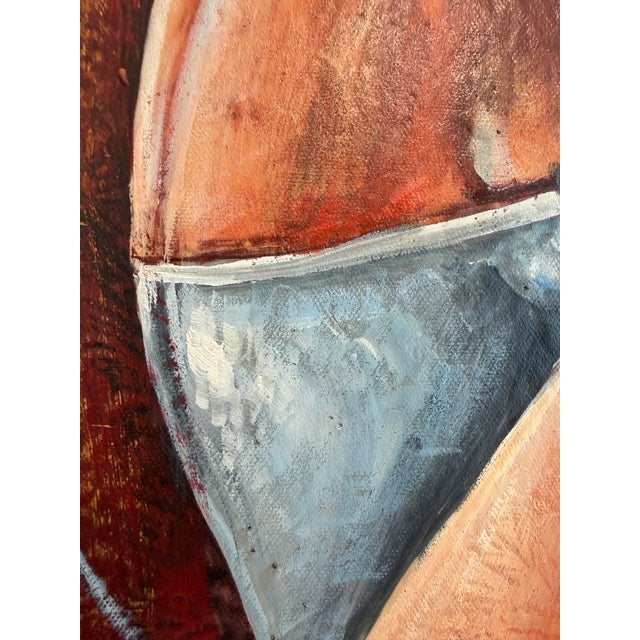 2020s Original Abstract Figure Oil Painting Alena Kalen "Warm Solitude" Framed, Coa For Sale - Image 5 of 7