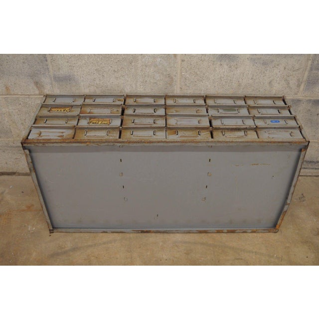 Vintage 24 Drawer Steel Metal Storage Tool Parts Cabinet Organizer Industrial Lyon B Chairish