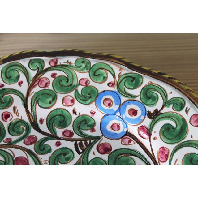 Italian Ceramic Plate from Deruta, 1930s For Sale - Image 4 of 10