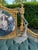 1970 French Louis XVI Gold Green Velvet Settee - 1 Pc For Sale - Image 4 of 18
