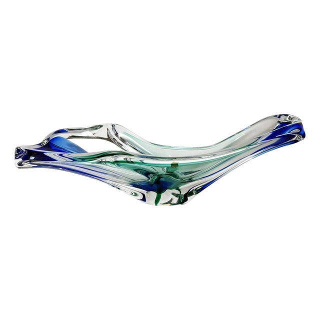Italian Glass Trinket Dish, 1970 For Sale