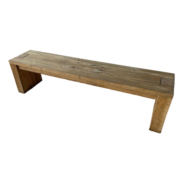 Reclaimed Oak Parsons Dining Bench For Sale