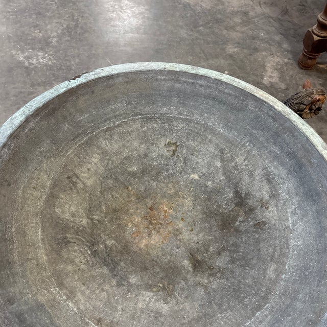 Mid 20th Century Large Verdigris Copper Charger For Sale - Image 4 of 10