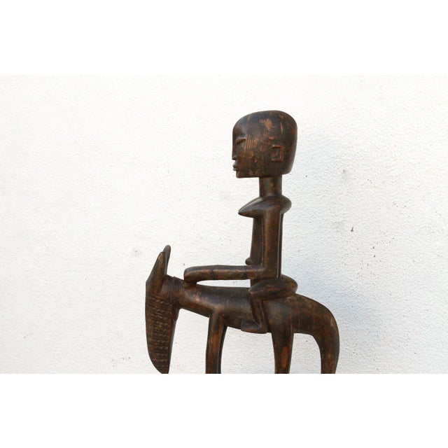 57" Tall Antique Dogon Equestrian Vessel Statue For Sale - Image 10 of 12