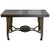 Industrial Trestle Console Table With Macassar Ebony Top and Antique Lathe Base For Sale - Image 11 of 11
