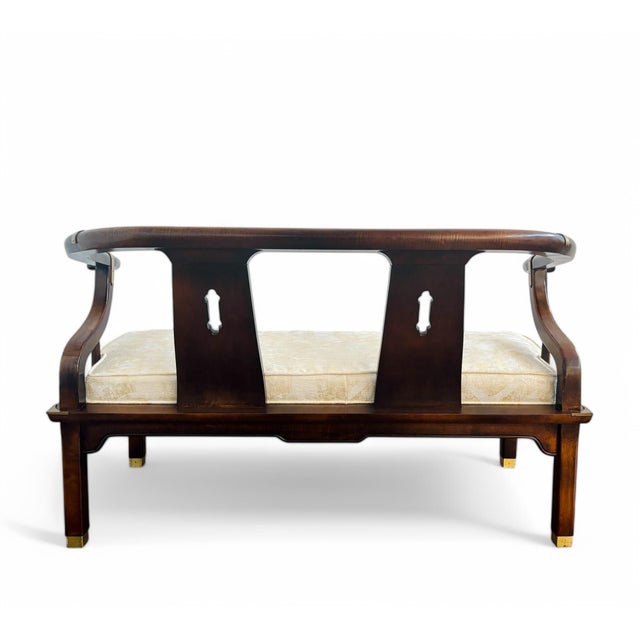 Michael Taylor Late 20th Century Ming Style Settee For Sale - Image 4 of 6