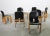 Cassina Model 121 Chairs in Black Leather by Tobia & Afra Scarpa for Cassina, 1970s, Set of 8 For Sale - Image 4 of 9