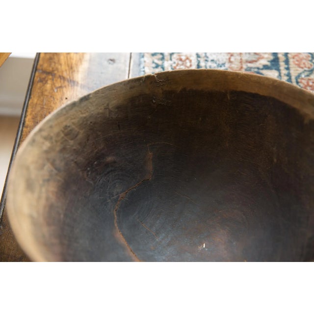 Wood Vintage African Wooden Bowl For Sale - Image 7 of 8