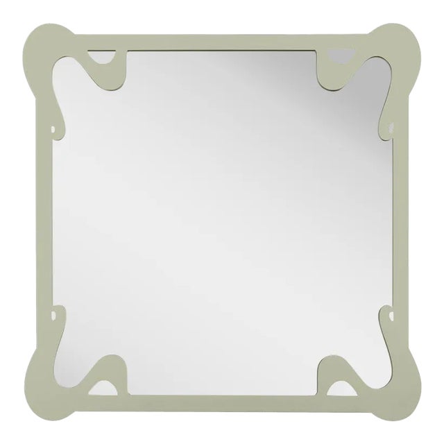 Fleur Home Carnival St. Roch Square Mirror in Mizzle, 36x36 For Sale