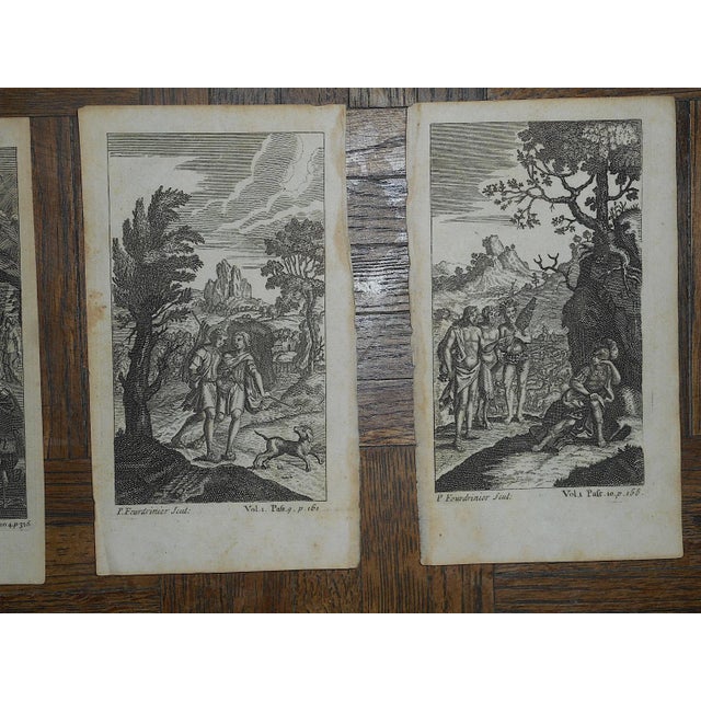 Printmaking Materials Antique 17th C. Engravings-Mythology-France-3.5"x6.5"-Set of 12 For Sale - Image 7 of 9