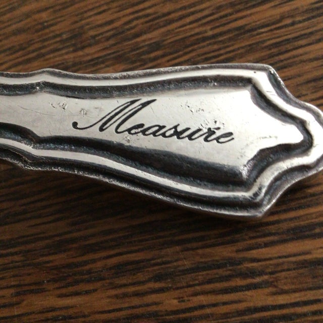 French Silver Double Jigger With Etched “Measure” on the Handle For Sale - Image 9 of 13