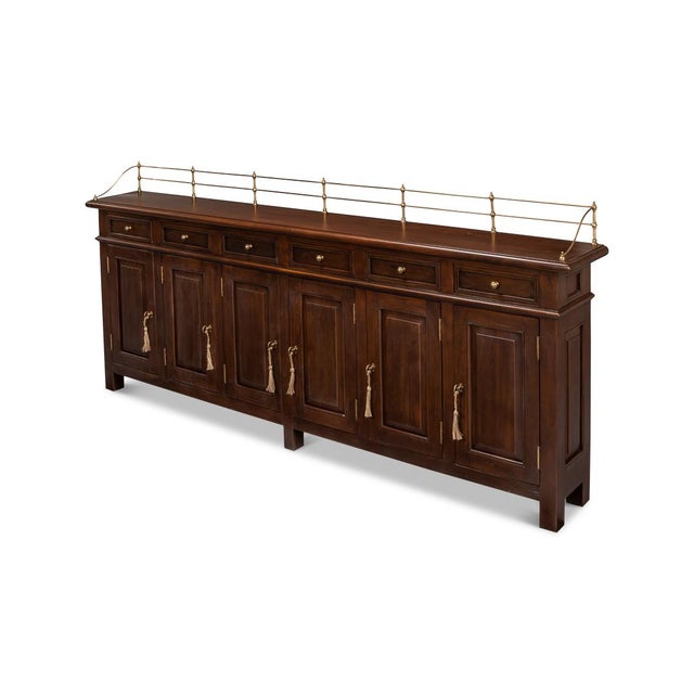Wood French Country Walnut Buffet Sideboard For Sale - Image 7 of 11