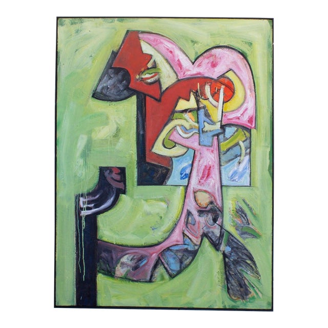 Abstract Oil on Canvas Painting by James L. Bruch For Sale