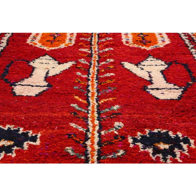 Late 20th Century Vintage Red Kurdish Rug Runner - 03'04 X 11'01 For Sale - Image 5 of 9