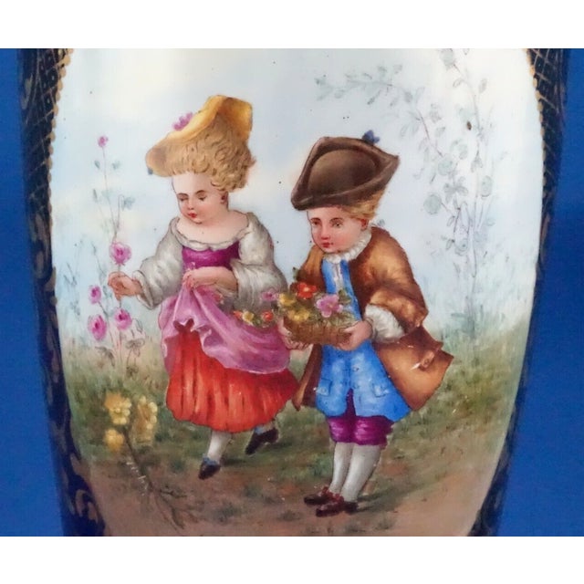 Vintage Empire Hand-Painted Porcelain Vase from Fischer J. Manufactory, 1920s For Sale - Image 13 of 18