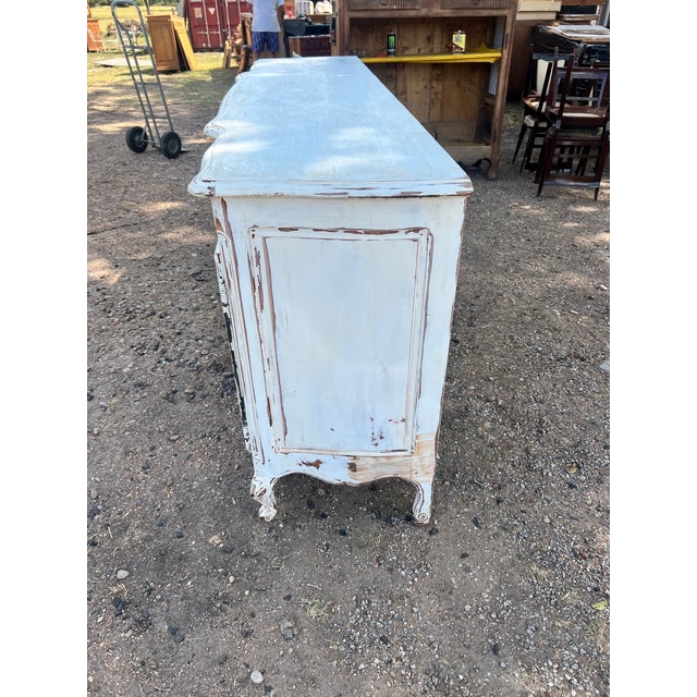 French 19th Century Louis XV Painted Walnut Sideboard For Sale - Image 11 of 12