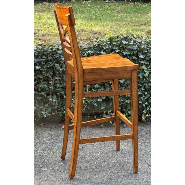 Ethan Allen “Tango” Cross Back Barstools - Set of 3 For Sale - Image 10 of 12