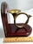 Mid-Century Modern Vintage Wooden French Horn Brass Bookends-Pair For Sale - Image 3 of 7