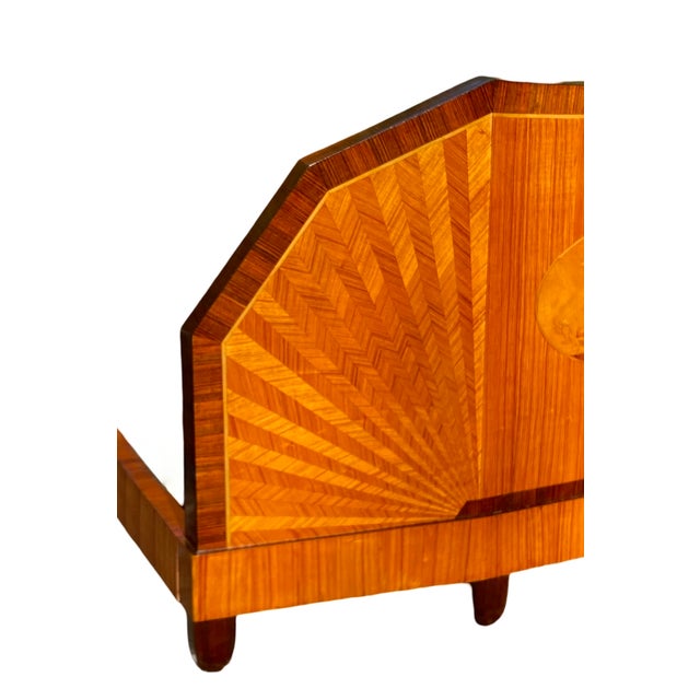 French Art Deco Inlaid Double Bed, 1930s For Sale - Image 9 of 16