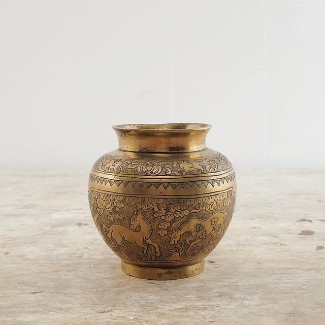 Chinese Bronze Vase Decorated With Horses For Sale In San Francisco - Image 6 of 6