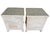 White Woven Whitewashed Rattan Nightstands, a Pair, Wicker, Wood For Sale - Image 8 of 11