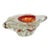 Handmade Clear & Orange Glass Ashtray For Sale