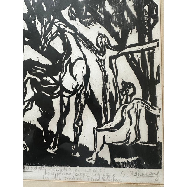 Paper Susan Rothenberg, Artist's Proof, Original Wood Engraving, 1970s For Sale - Image 7 of 14