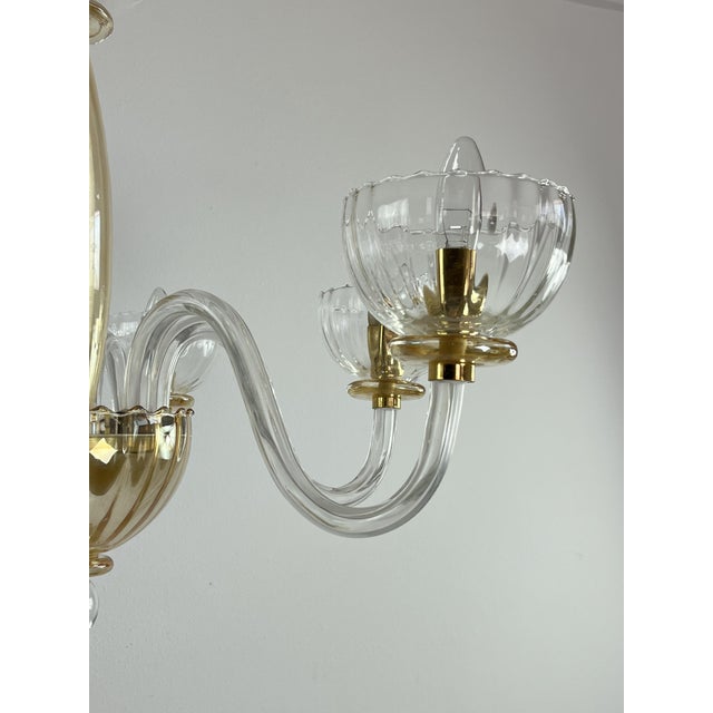 Vintage Murano Glass Chandelier, 1980s For Sale - Image 9 of 15