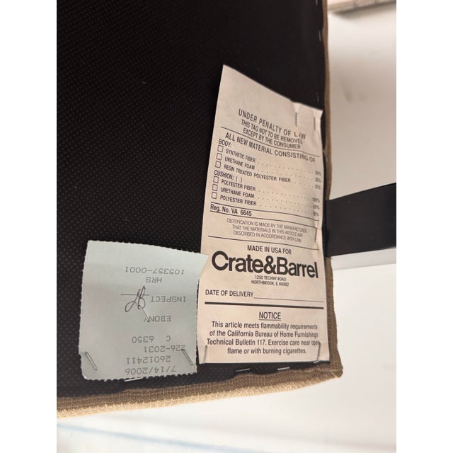 Crate & Barrel Mid-Century Modern Style Slipper Chair For Sale - Image 12 of 12