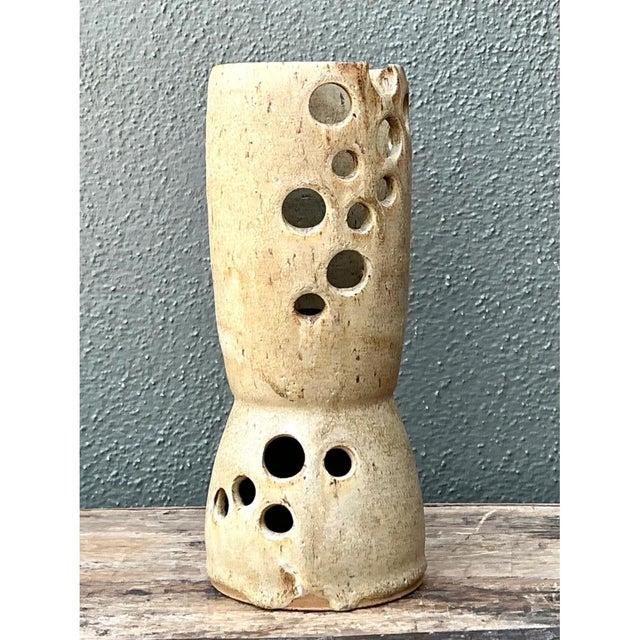 Vintage Abstract Studio Pottery Vase For Sale - Image 12 of 12
