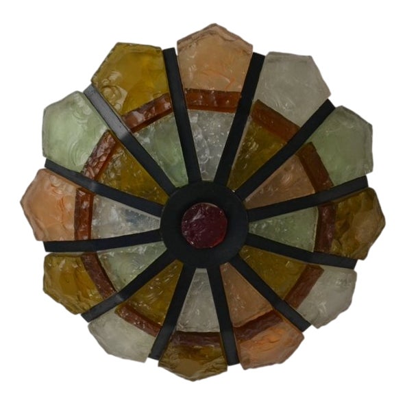 Vintage Brutalist Ceiling Light from Poliarte, 1970s For Sale