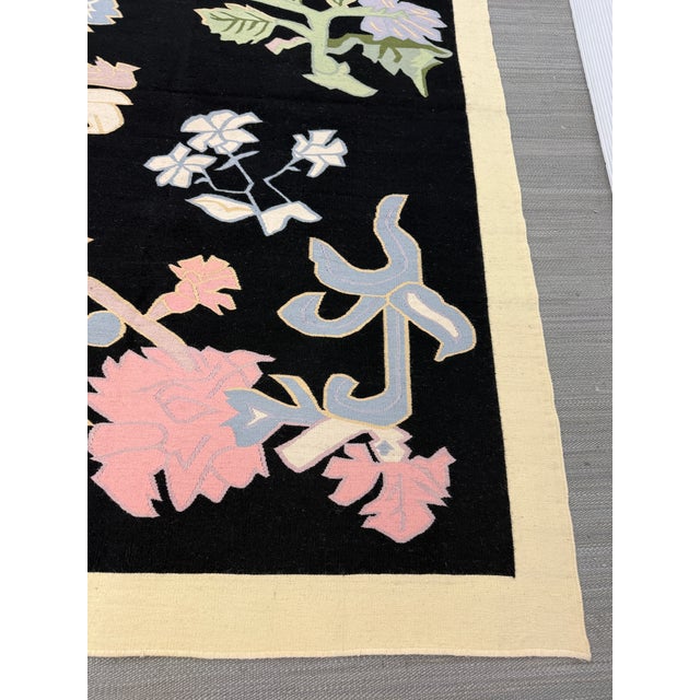 5ft × 7ft 4in Starck Romanian Kelim Rug, Circa 1990 For Sale - Image 4 of 12