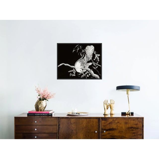 Contemporary Descant by Allison Cosmos in Black Framed Paper, Medium Art Print For Sale - Image 3 of 4
