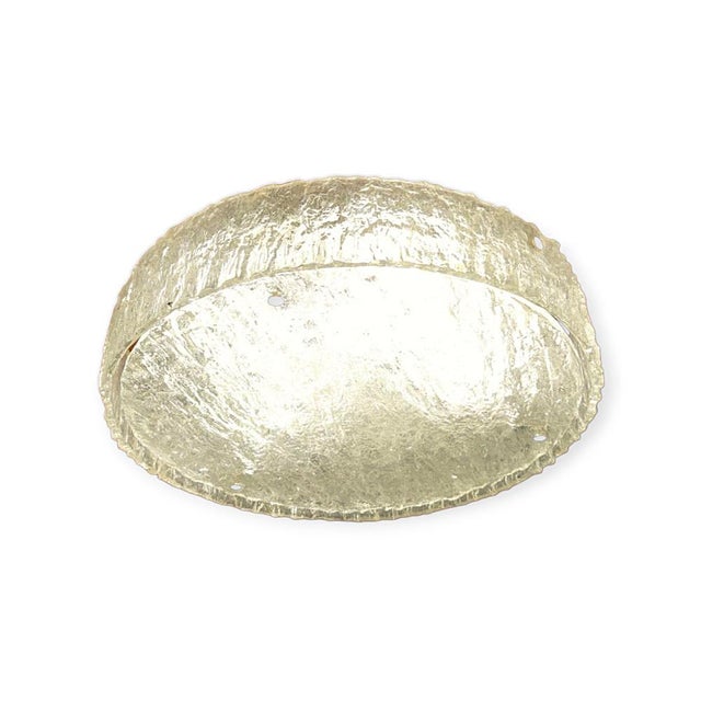 Large Ice Glass Ceiling Lamp from Kaiser Leuchten For Sale - Image 5 of 7