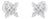 14K White Gold Marquise Diamond Flower Stud Earring (1.00 cttw, H-I Color, SI1-SI2 Clarity) For Sale
