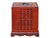 Wood Vintage Distressed Chinese Red Dragon Graphic Drawers Chest For Sale - Image 7 of 14