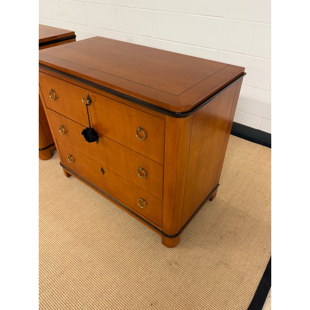 Copper Vintage Biedermeier Bachelors Chests From National Mt. Airy, a Pair For Sale - Image 8 of 12