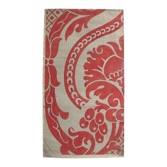 Antique French Textile Design For Sale