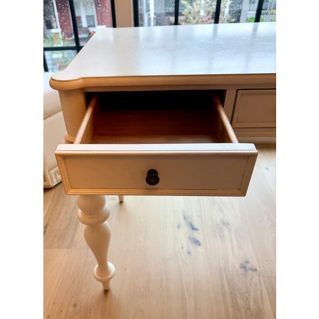 2010s Ethan Allen Collector’s Classics Turned-Leg Console Table / Writing Desk For Sale - Image 5 of 6