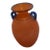 Vintage Franco Moretti Salvo Hand Blown Vase Signed Orange Blue Amphora 1980's For Sale