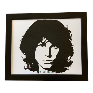 Vintage Original Pop Art Rock Star Canvas Painting of Jim Morrison