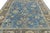 Modern Oushak Style Hand-Knotted Wool Area Rug in French Blue, Slate Grey & Gold For Sale - Image 10 of 12