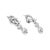 Metal Antique Art Deco Mix Metal Gold Silver Palladium 0.65ct Diamond Dangle Earrings, Pair For Sale - Image 7 of 8