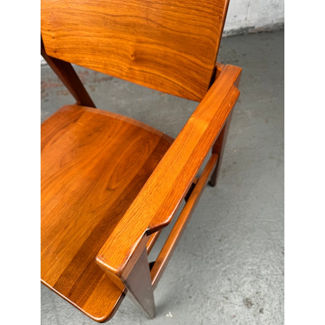 Mid 20th Century Mid-Century Walnut Chair by Gunlocke For Sale - Image 5 of 12